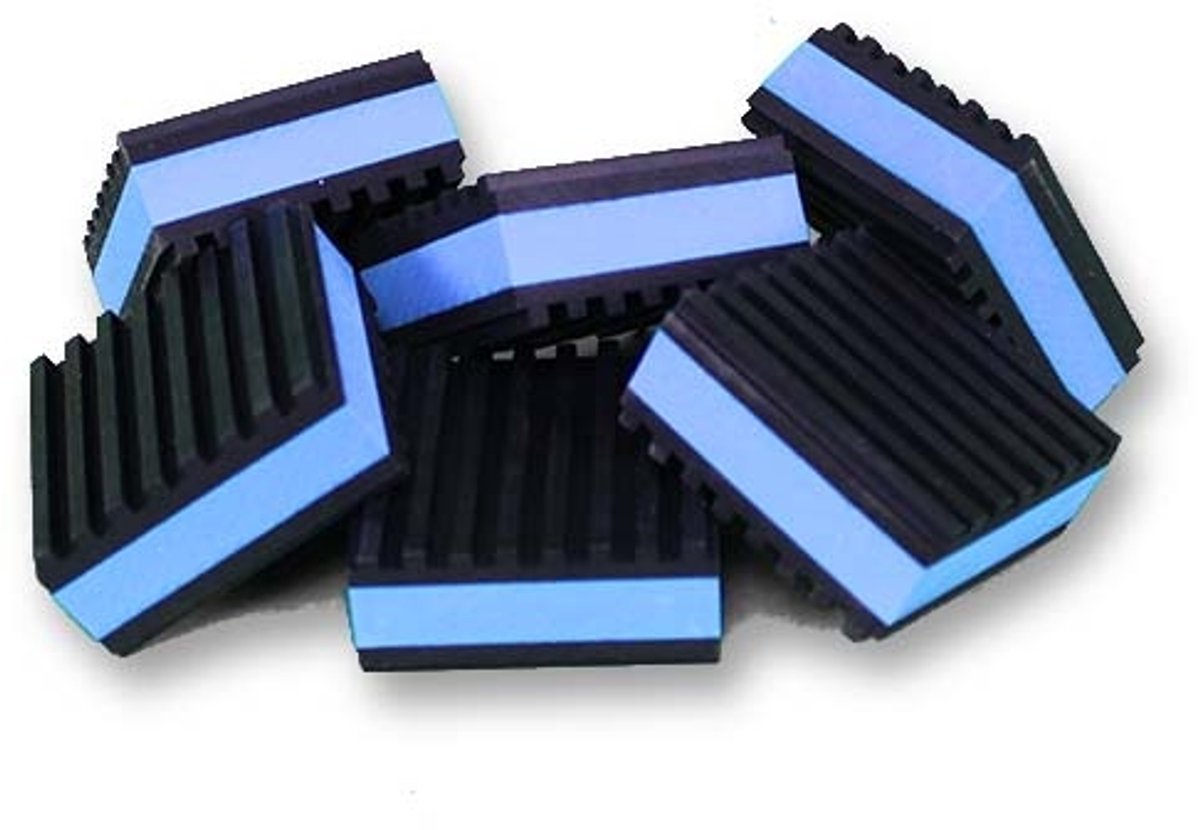 DiversiTech Airco Buitenunit Trillingsdemper Mat 5x5cm - 2,2cm dik - Set van 6 stuks