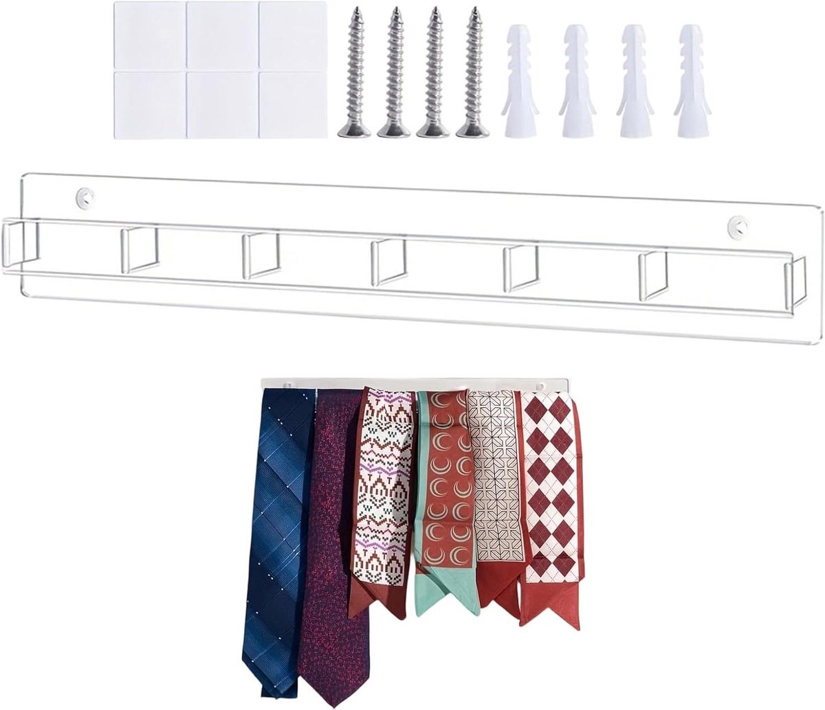 Brillenorganizer Muur - Brillenhouder Acryl - Netjes Opbergen - Grote Capaciteit - Zes Sleuven - Transparant