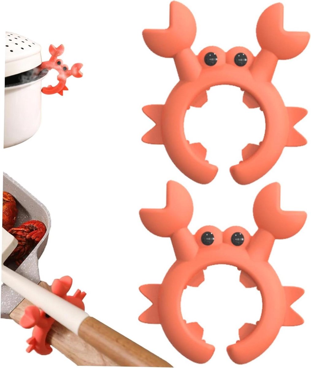Krablepelhouders - Keukenaccessoires - Schoon Koken - Verstelbaar Ontwerp - 2 Stuks - Oranje