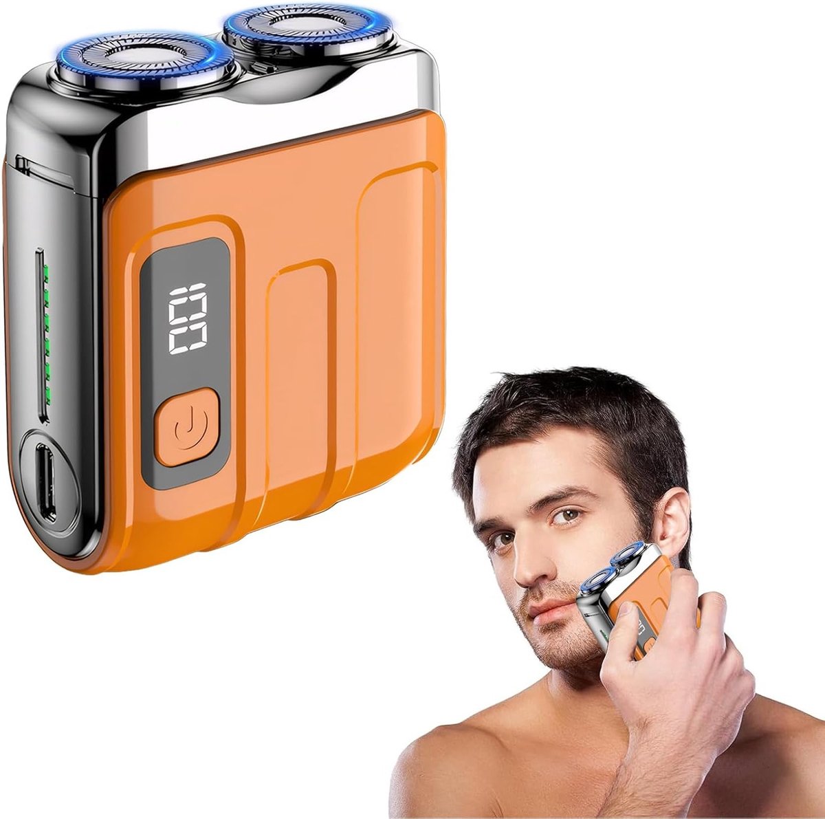 Draagbare Elektrische Scheerapparaat voor Mannen, IPX7 Waterdicht, Multifunctioneel en Diepe Reiniging, Capsule Scheerapparaat