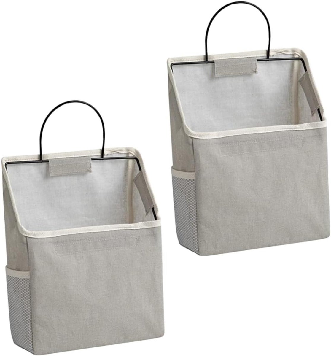 Opbergtas Set - Hangende Organizer - Ruimte Besparen - Met Haken - 2 Stuks - Grijs