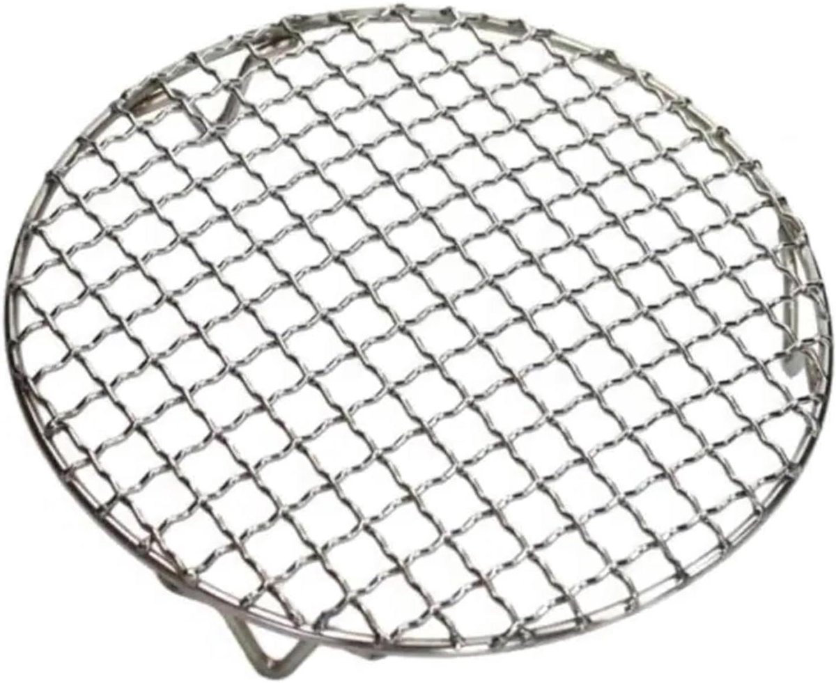 Barbecue Mesh - Grill Rooster - Gelijkmatig Grillen - Met Steunpoten - 60 cm Diameter - Zilver