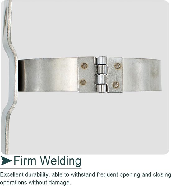 Fleshouder Set - Gasfles Organizer - Flessen Veilig Opbergen - Robuust Roestvrij Staal - 3 Stuks - Zilver — afbeelding 3