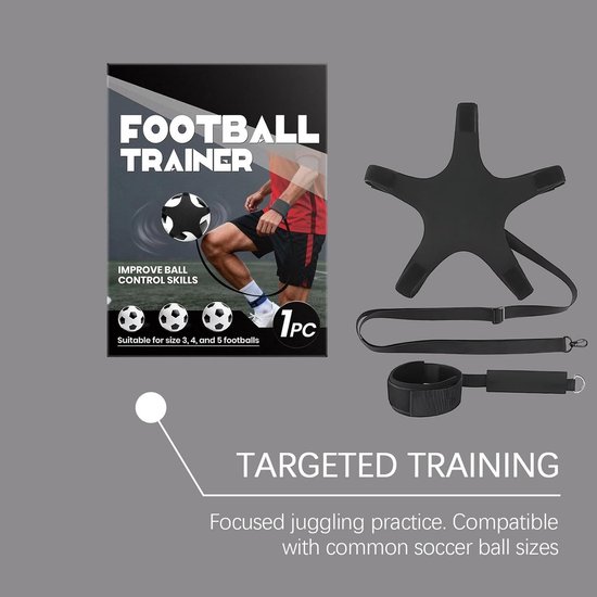 Voetbal Terugschop Apparaat - Voetbal Retourtrainer - Voetbalvaardigheden Trainen - Zelfterugkerende Bal - Verstelbare Tailleband - Niet gespecificeerd — afbeelding 2
