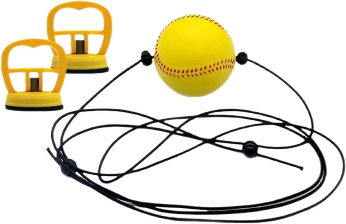 Bokstraining Set - Reflex Bal - Reactie Verbeteren - Zuignap Montage - 30 cm Bal - Meerkleurig