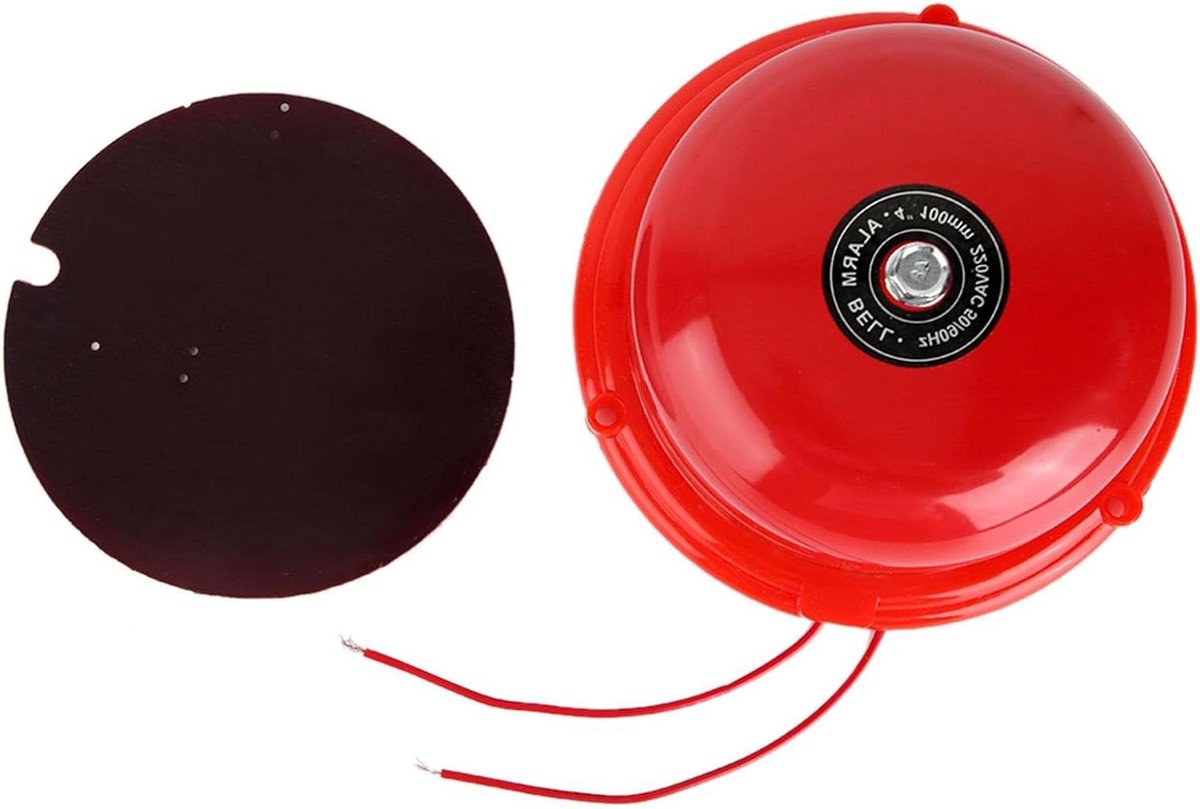 Metalen Brandalarm - Interne Elektrische Bel - Veiligheid Thuis - Luid Geluidssignaal - 4 Inch - Metaal
