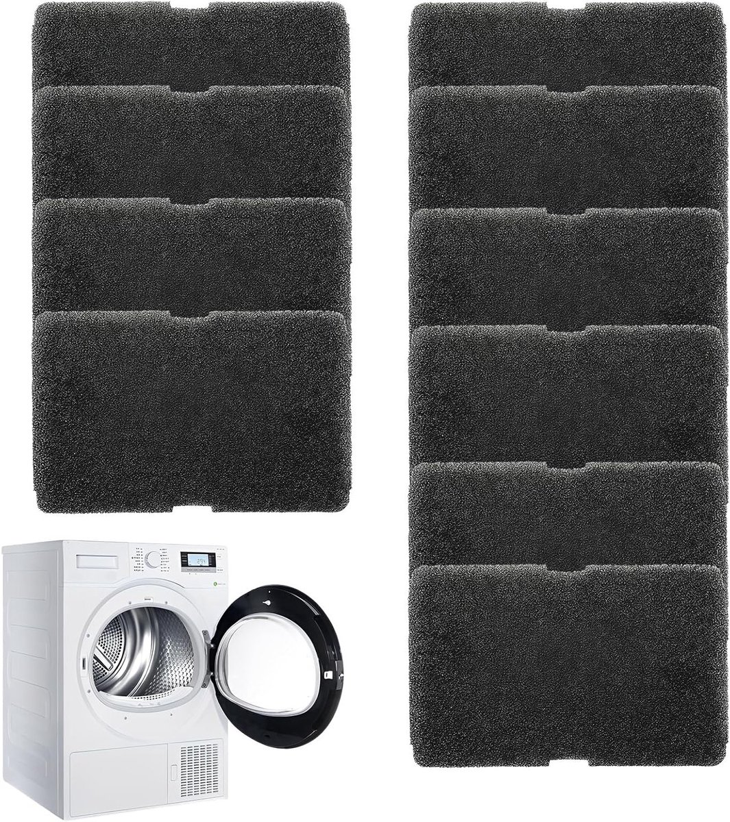 Drogerfilter set 10-delig - geschikt voor Beko, Grundig, Blomberg - herbruikbaar en wasbaar - eenvoudig in gebruik - SnelShoppen