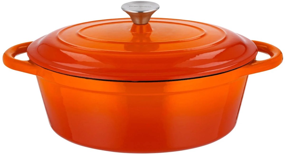 SILVERCREST® Gietijzeren pan 29 cm 4,8 L - Oranje