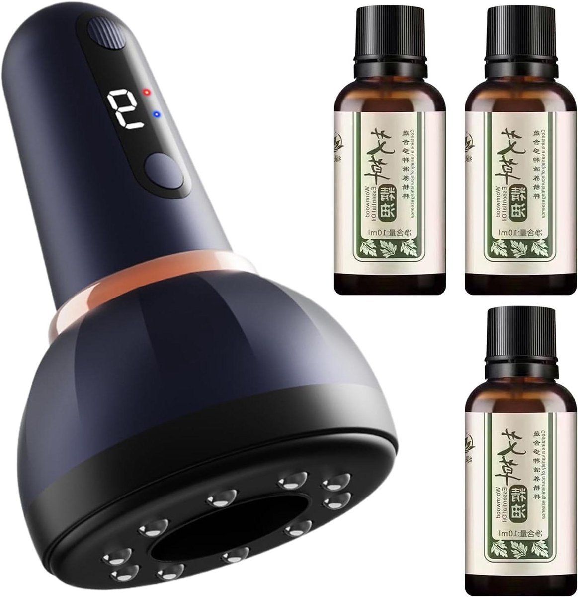 Elektrisch Cupping Apparaat - Massage Apparaat - Spierontspanning Bevorderen - 9 Massage Modi - 185 x 125 cm - Zwart