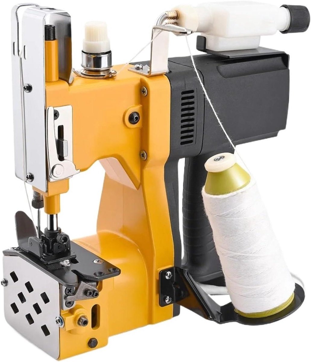 Draagbare Zakkensluiter - Elektrische Naaimachine - Zakken Sluiten - Automatische Trimmer - 25x8x24 cm - Zwart