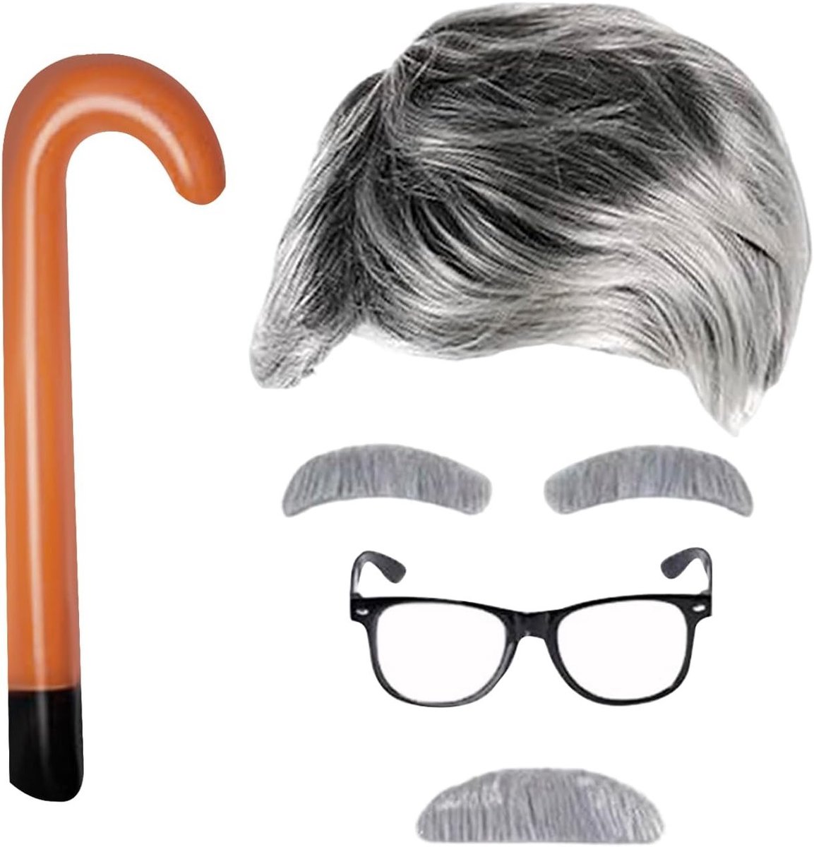 7-delige accessoireset voor kostuums, rolspellen en theaterperformances met unieke kostuumaccessoires.