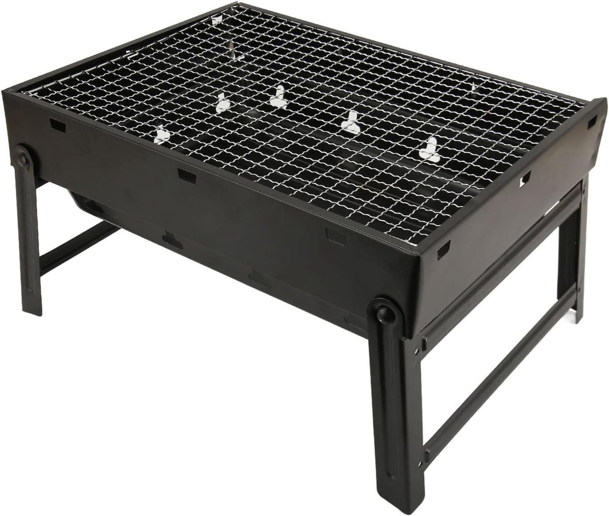 Opvouwbare Barbecue Oven - Draagbare Grill - Buiten Koken - Hittebestendig Ijzer - 36 x 29 cm - Zwart