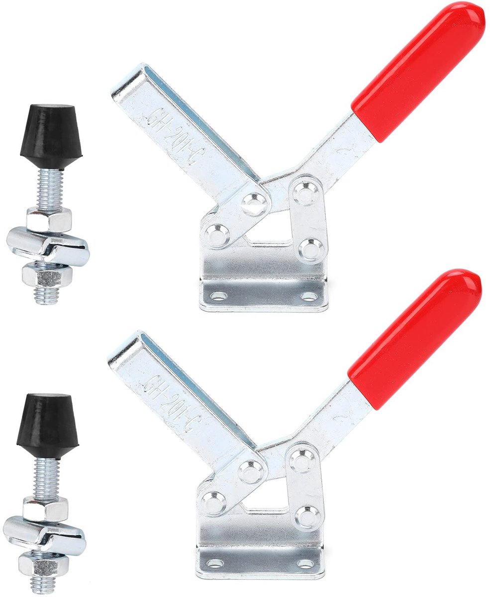 Dailygoody - Tuimelklem Vergrendeling - Antislip Handgereedschap - Rood - Snelle Bevestiging - Ideaal voor Klussen - 400 Lbs