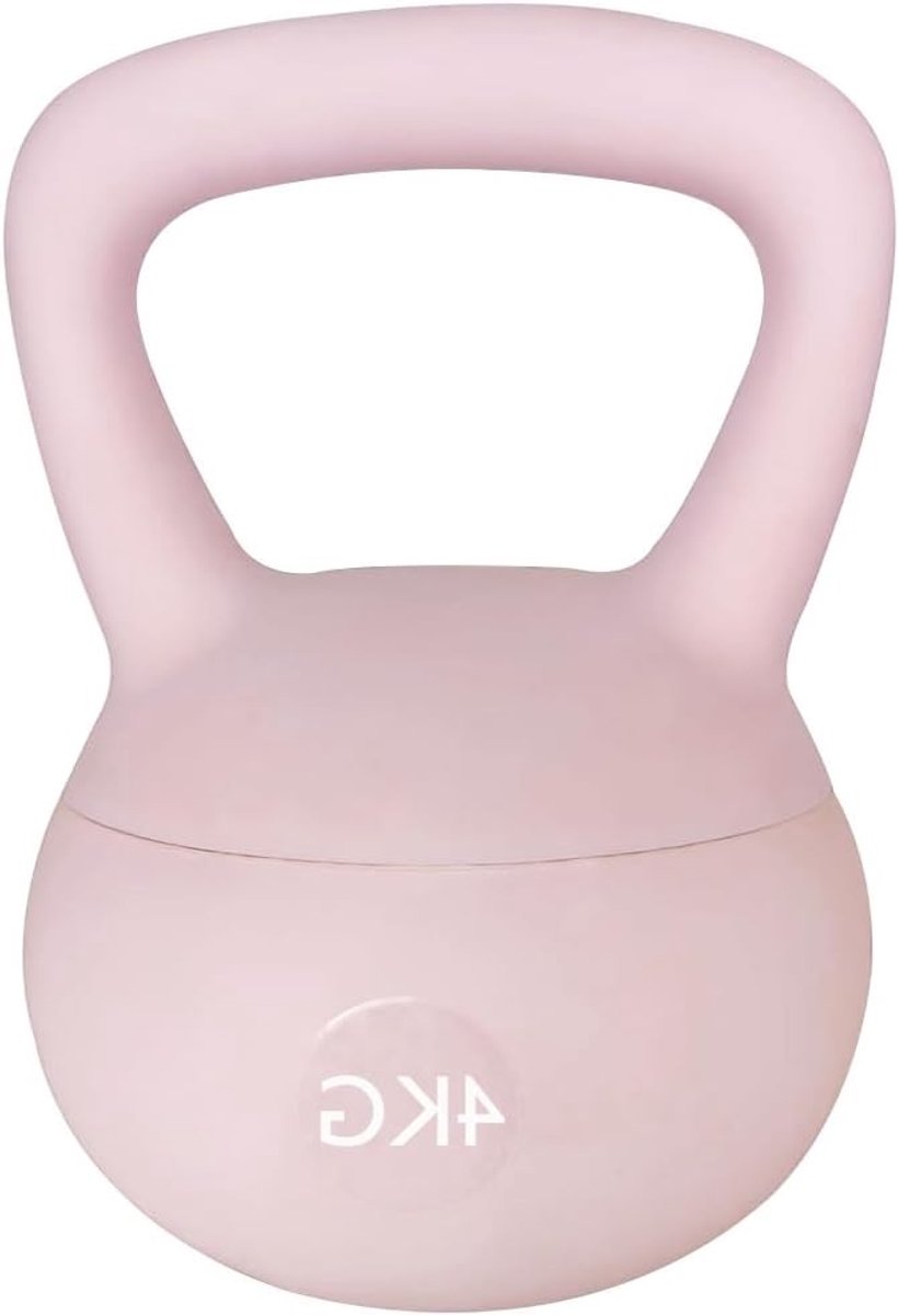 Kettlebell 4kg met IJzeren Zandvulling - Veilig Ontwerp voor Krachttraining Thuis | Geschikt voor Mannen en Vrouwen | Ideaal voor Full-Body Workouts en Fitness Training