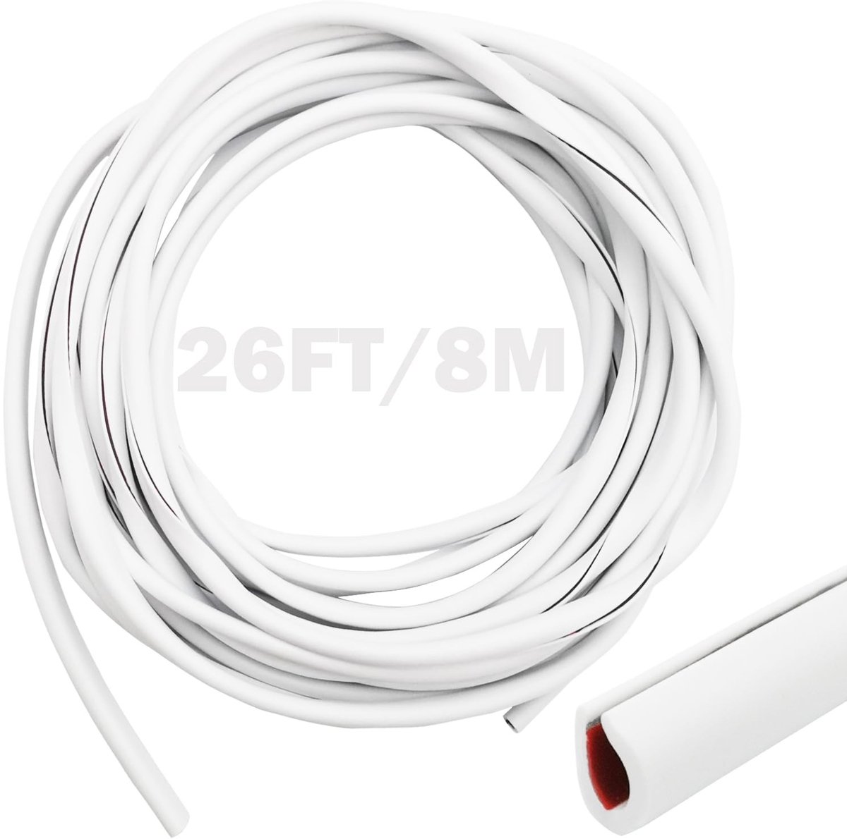 Dailygoody - Deurbescherming - U-vorm - Krasbestendig - Wit - Waterdicht - Geluidsisolatie - Geschikt voor de meeste auto's - 8 m