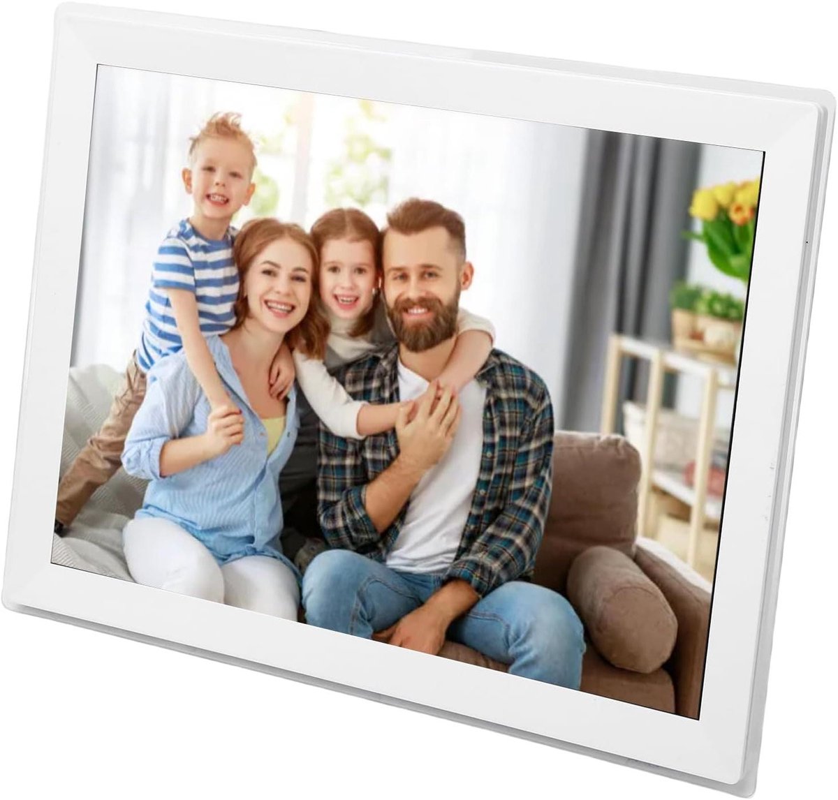 Digitale Fotolijst - Wifi Fotolijst Smart Frame - Foto's Delen - Full HD Touchscreen - 15 inch - Wit