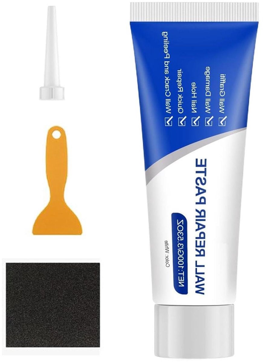 Wandreparatiepasta Set - Gipsplaat reparatie - Muren herstellen - Snelle hechting - 100 g - Wit