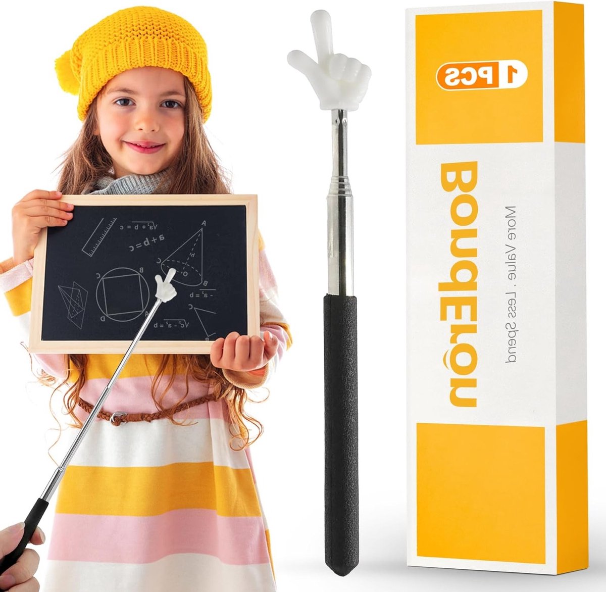 Verstelbare Telescopische Pointer Stick van RVS 21-68 cm voor Presentaties, Onderwijs en Klassikale Activiteiten