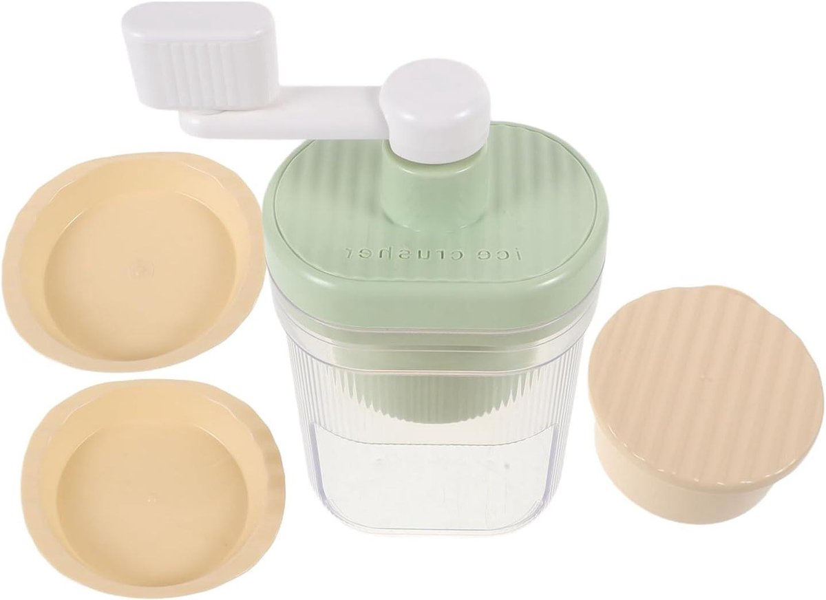 Handmatige Ijscrusher - Ijsmachine Geschaafd Ijs - Drankjes Maken - Met Handslinger - 23 x 12.5 x 9.5 cm - Meerkleurig