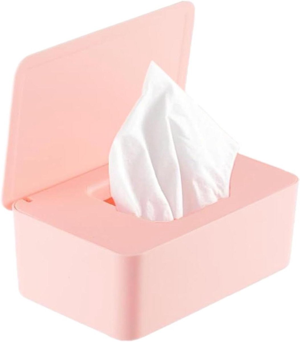 Vochtige Doekjes Dispenser - Opbergdoos Doekjes - Baby Verzorging - Optimale Vochtigheid - 1 Aantal - Roze