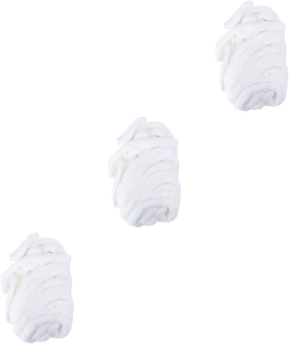 Katoenen Strips - Wattenpads Rol - Make-up Verwijderen - 100% Biologisch Katoen - 3 Rollen - Wit