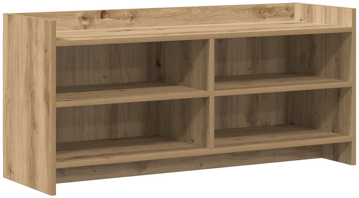 vidaXL - TV - Kast - 100 - x - 33 - x - 47 - cm - Artisanaal - eiken - Bewerkt - hout