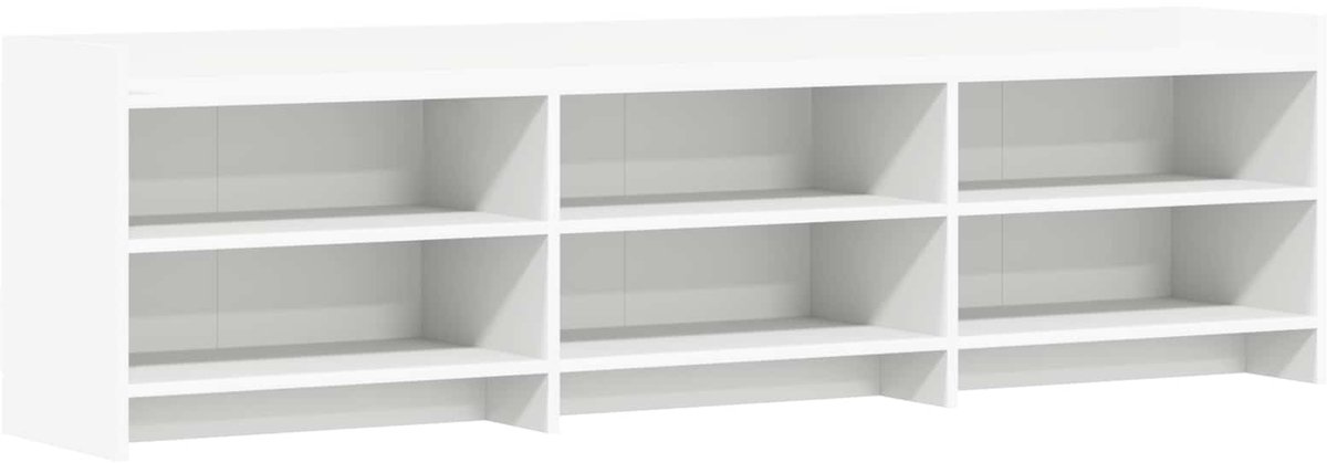 vidaXL - TV - Kast - 168 - x - 33 - x - 47 - cm - Wit - Bewerkt - hout