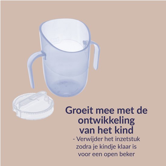 Difrax LOVI Genius Oefenbeker - 130 ml/ 150ml - Marineblauw - 1 Stuk van Difrax LOVI — afbeelding 4
