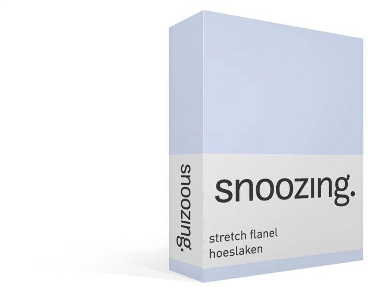 Snoozing stretch flanel hoeslaken - Lits-jumeaux - Hemel