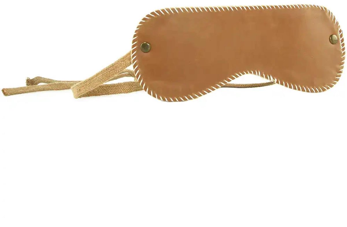 Leren bruin oogmasker