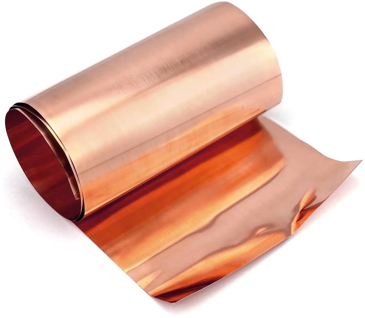 99.9% pure koperen plaat voor DIY-projecten, elektronica, ambachten en industrie, zeer geleidend koperfolie (0.1 mm x 200 mm x 1 m)