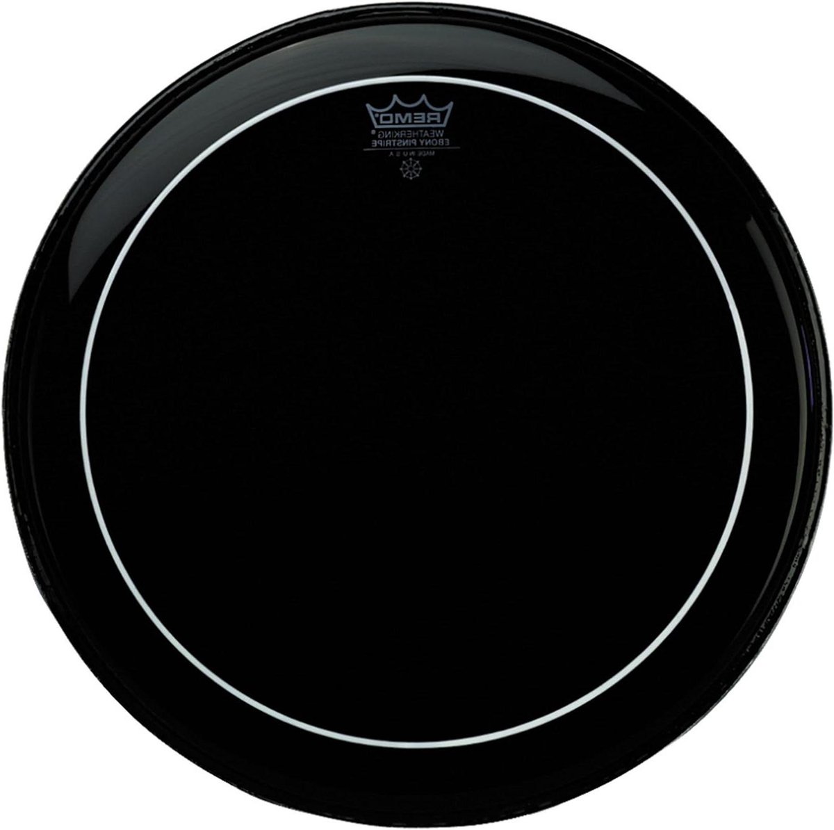 Drumvel - Percussie vel - Muziek maken - Pinstripe Ebony - 12 inch - Zwart