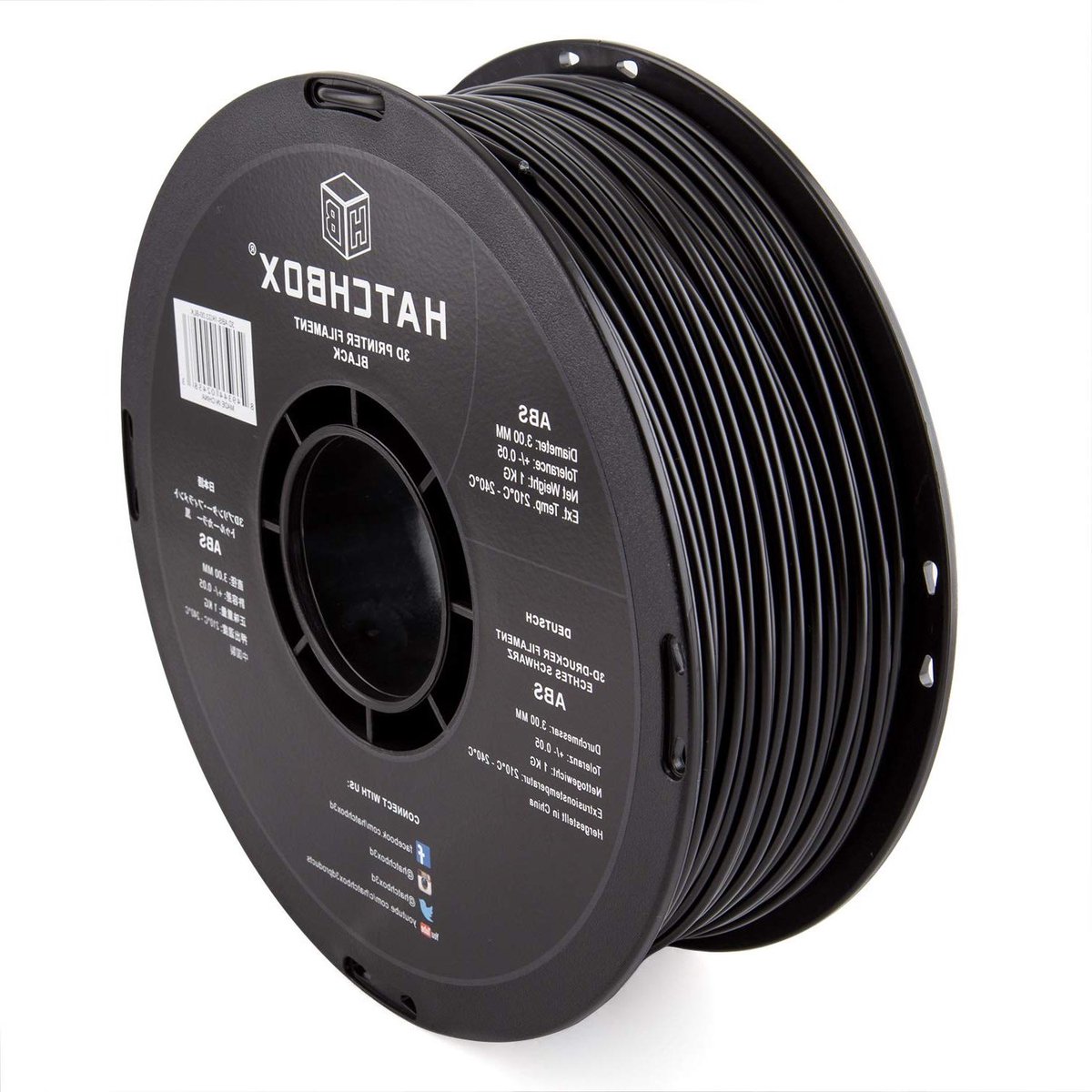 3D Printer Filament - ABS Draad - Creatief Printen - Nauwkeurig Materiaal - 3mm Spoel - Zwart