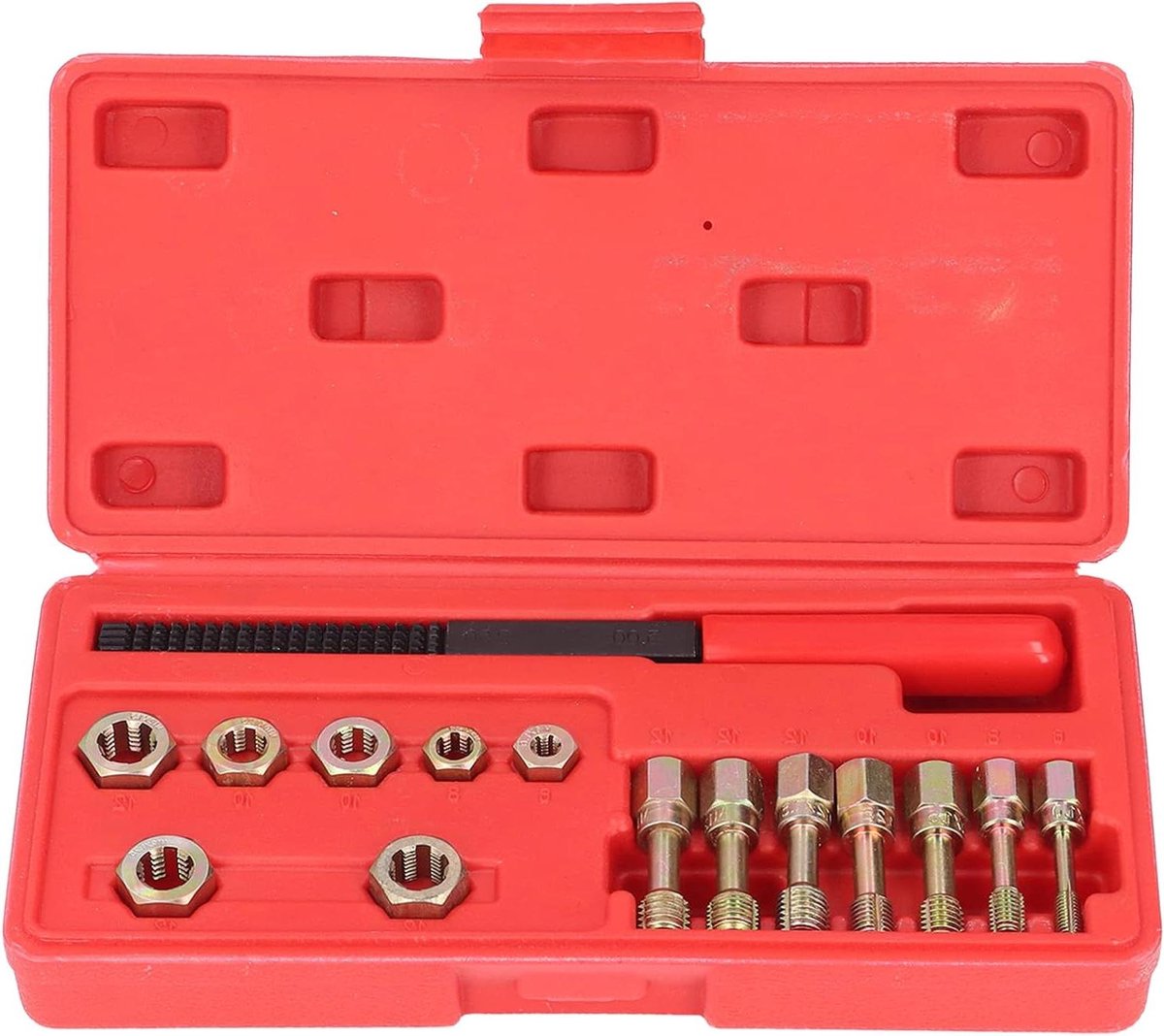 Draadreparatieset Metrisch - Schroefdraad Herstel - Metaal Bewerken - 15 Delig Set - Diverse Maten - Zilverkleurig