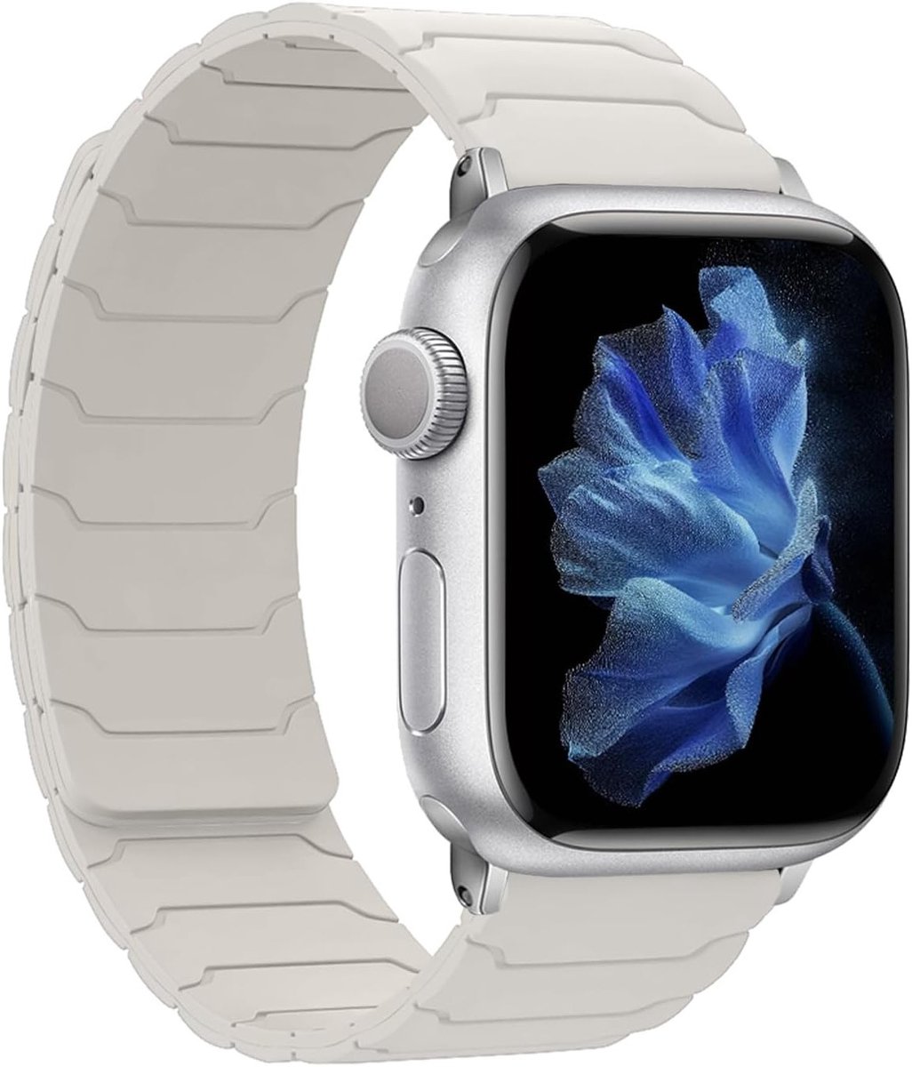 Magnetische Sportband voor Apple Watch 46mm 42mm 44mm 45mm 49mm, Sterke Silicone Armband voor Mannen en Vrouwen, Geschikt voor iWatch Ultra 2/Ultra/SE 2/SE/Series