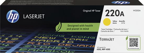 HP 220A originele LaserJet-tonercartridge, geel