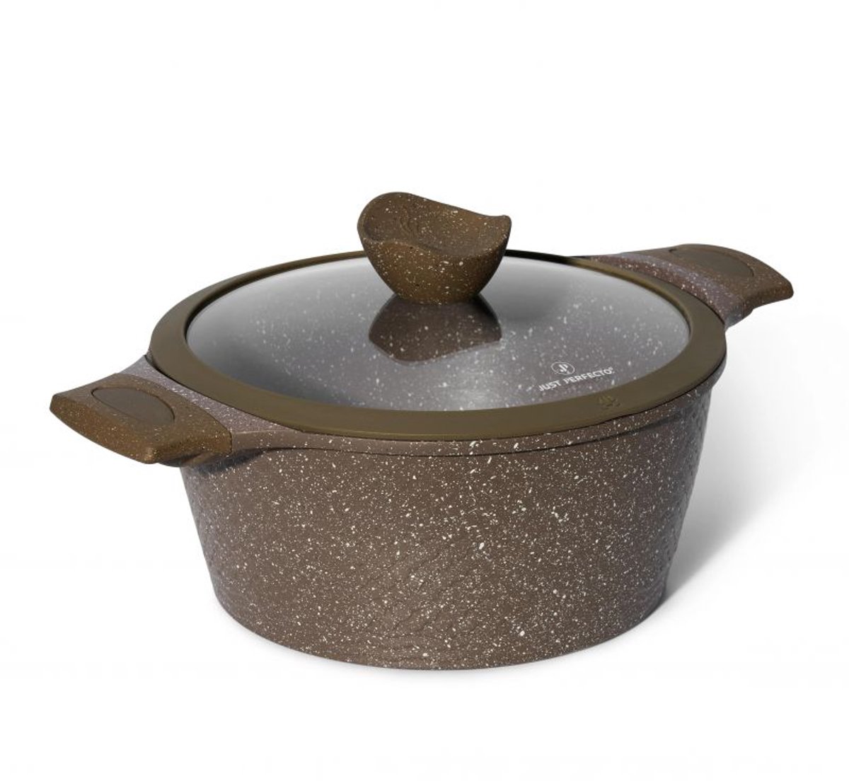 Bol.com Braadpan met deksel, 24 cm, bruin - Geschikt voor alle warmtebronnen, inclusief inductie Just Perfecto JL-33 aanbieding