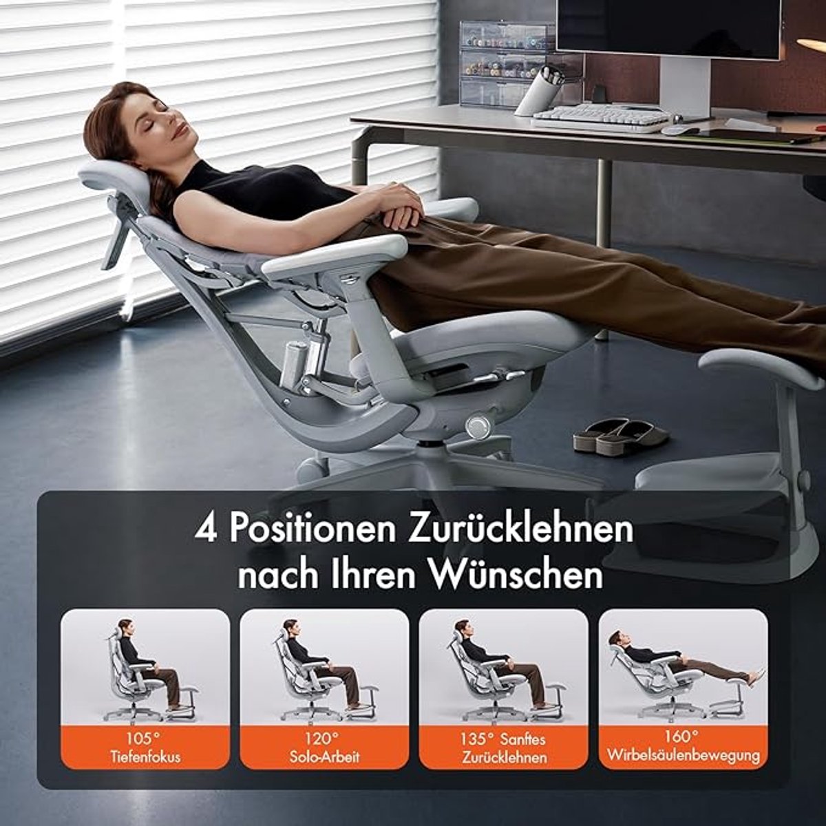 nicole Ergonomic Office Chair 79.3D x 74W x 117H cm thumbnail 5