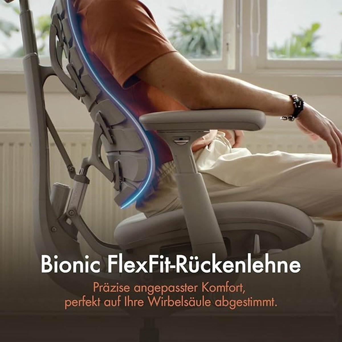 nicole Ergonomic Office Chair 79.3D x 74W x 117H cm thumbnail 6