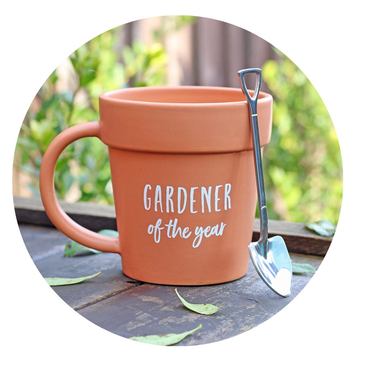 Something Different Mok/beker Gardener of the year pot with shovel spoon Multicolours