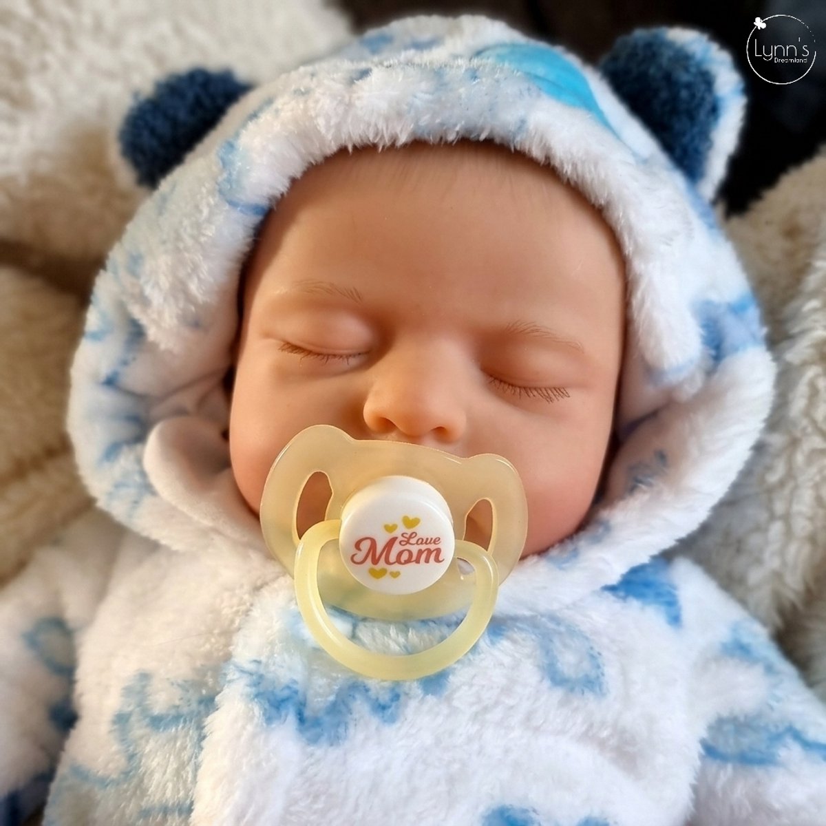 Reborn Baby Pop 'Nick' - 50 cm - Soft vinyl - Met beer outfit en accessoires - In geschenkdoos — afbeelding 4