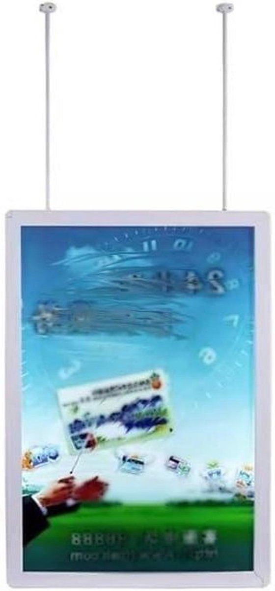 Dubbelzijdig Lichtbak - Reclamebord LED - Winkelpresentatie - Ultradun ontwerp - 40x60cm - Zwart