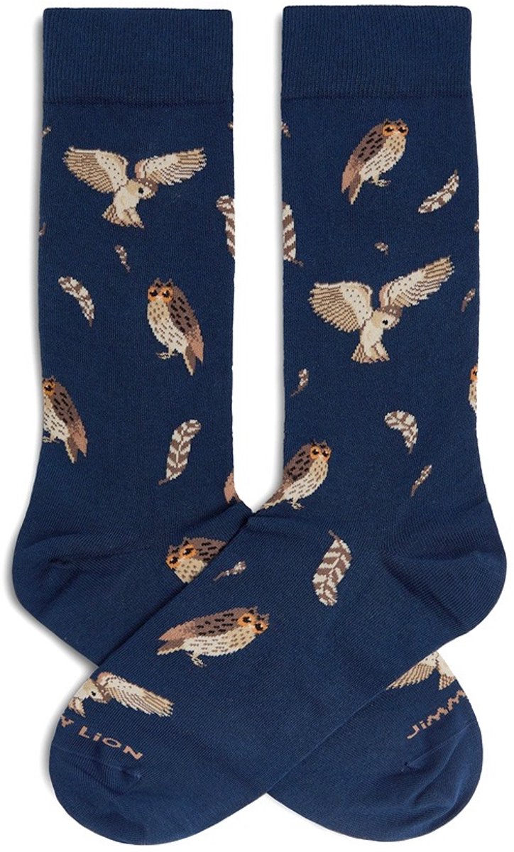 Jimmy Lion unisex sokken night owl blauw