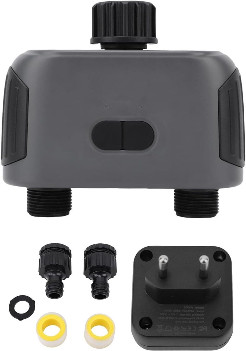 Slimme Irrigatie Timer - Waterklep Controller - Gazon Bewateren - Weerbestendig ABS - 16x13x6 cm - Wit