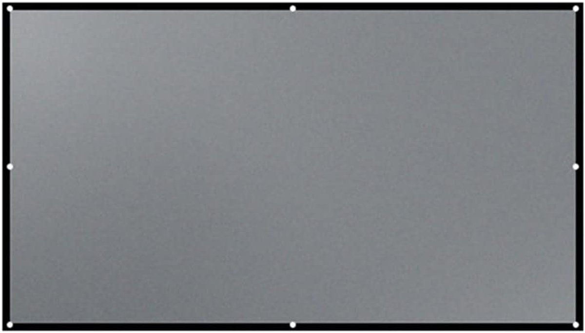 Projectiescherm - Filmscherm Polyester - Thuisbioscoop Creëren - Kreukvrij Opvouwbaar - 100 inch - Grijs