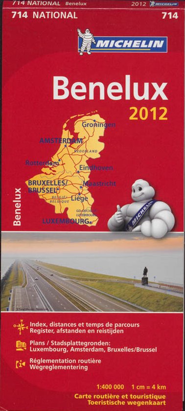 Michelin wegenkaart 712 Benelux / 2012 - cover