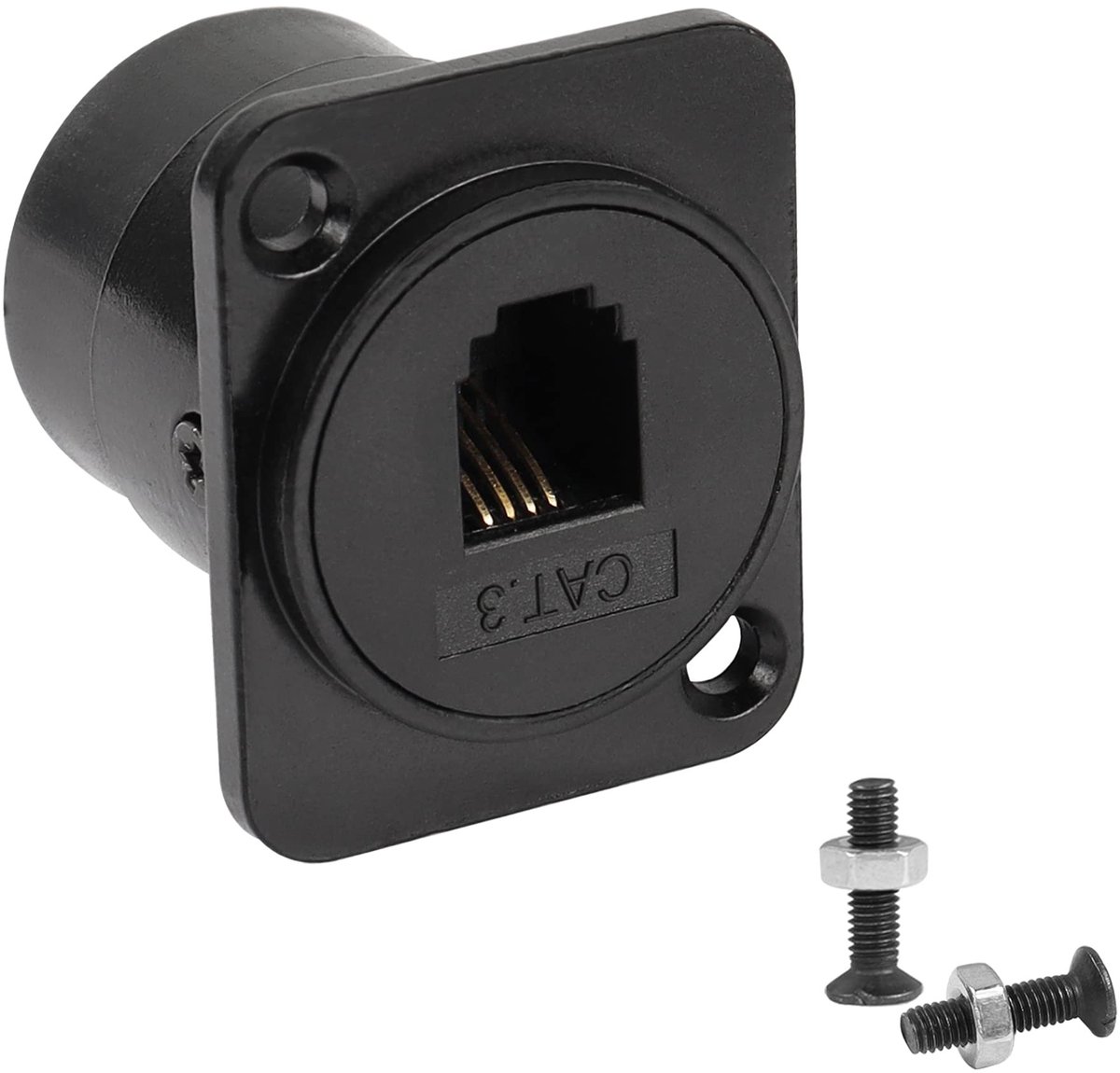 QIANRENON RJ11/RJ9 4P4C Panel Mount Connector voor Telefoon en Netwerk