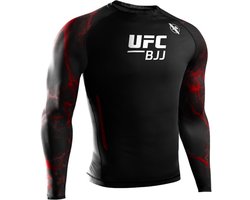 Hayabusa UFC BJJ Rash Guard – Zwart/Rood - maat M