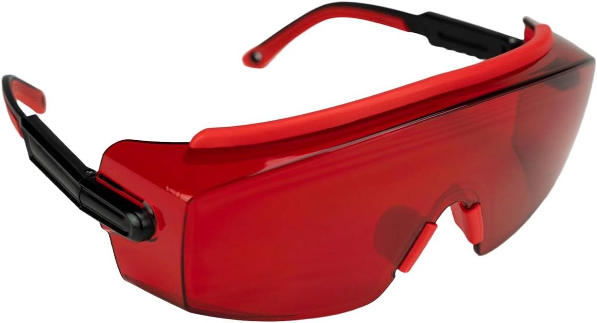 Blauwlichtfilter Bril - Computerbril Groenlicht - Scherm Tijd - Verstelbare Pasvorm - 209 x 92 cm - Rood