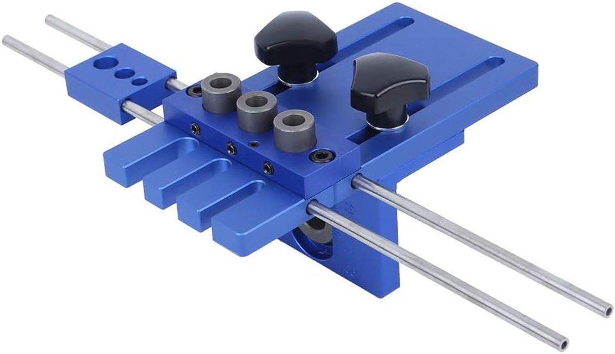 Gatenopener Ponslocator - Positioneringsgereedschap - Houtbewerking Meubelmontage - Aluminiumlegering 6061 - 3-in-1 - Zilver